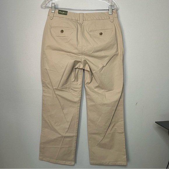 Eddie Bauer Blakely Fit Pants Women's Size 4 short tan Chino mid Rise Stretch - Picture 7 of 8